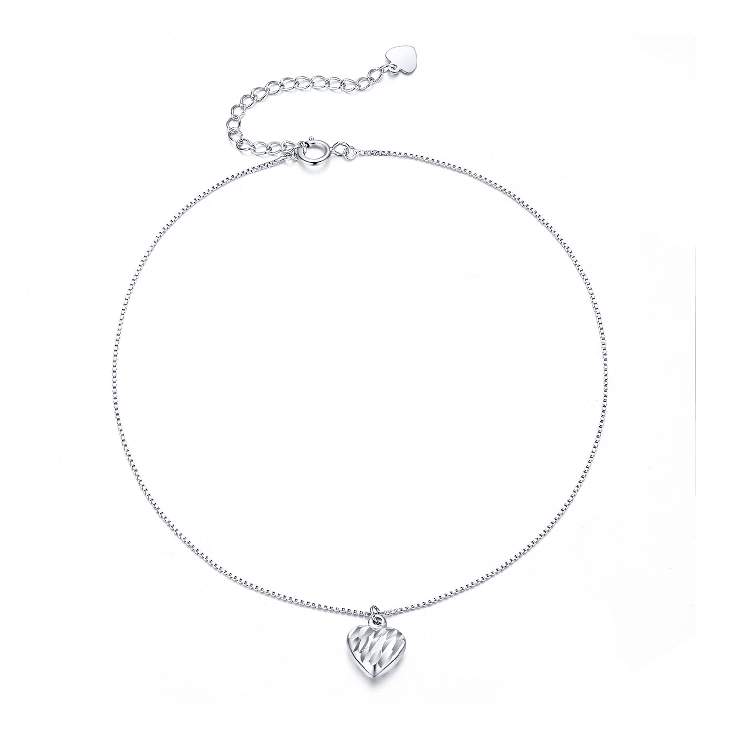 Bratara de glezna din argint silver heart
