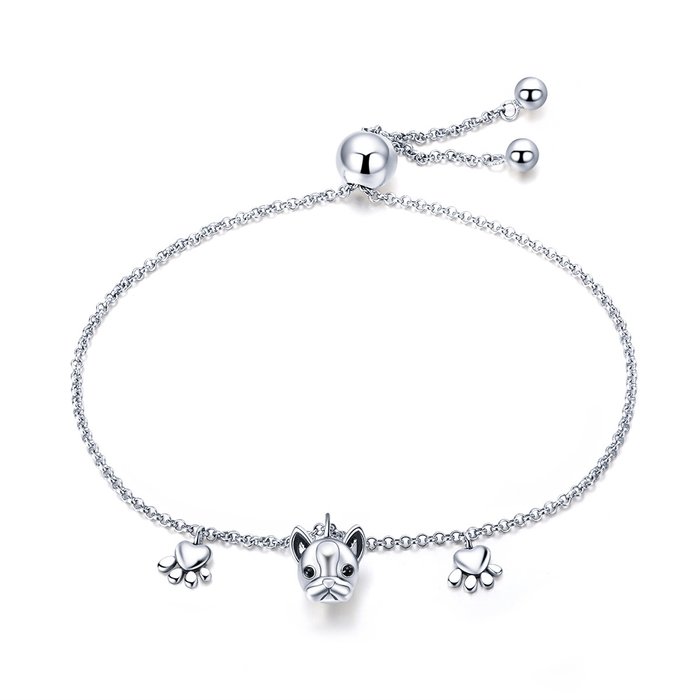Bratara din argint 925 cu french bulldog