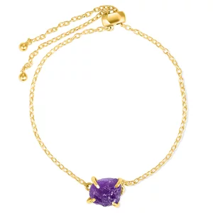 Bratara din argint Golden Piece of Amethyst