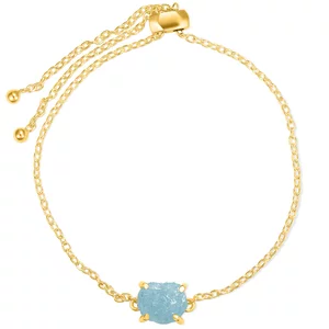Bratara din argint Golden Piece of Aquamarine