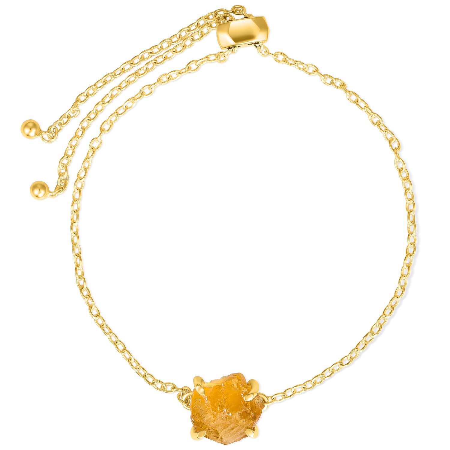 Bratara din argint Golden Piece of Citrin