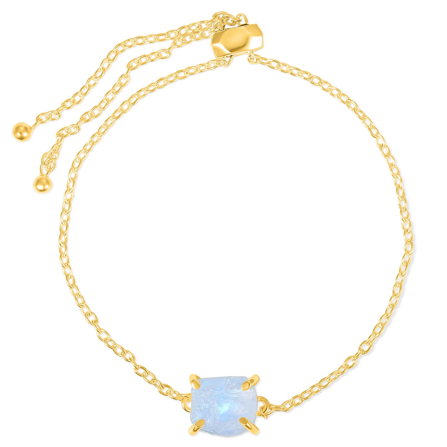 Bratara din argint Golden Piece of Moonstone