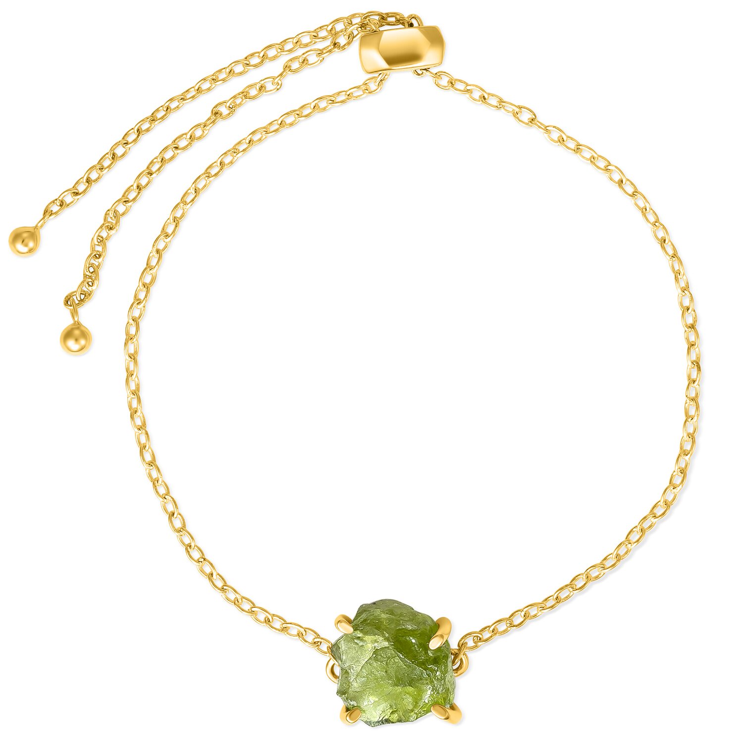 Bratara din argint Golden Piece of Peridot