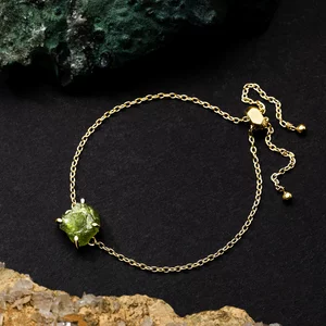 Bratara din argint Golden Piece of Peridot