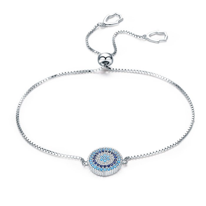Bratara din argint lucky blue eye