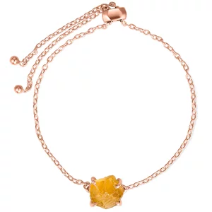Bratara din argint Rose Gold Piece of Citrin