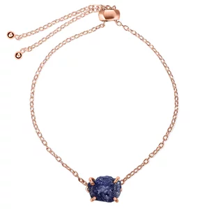 Bratara din argint Rose Gold Piece of Tanzanite