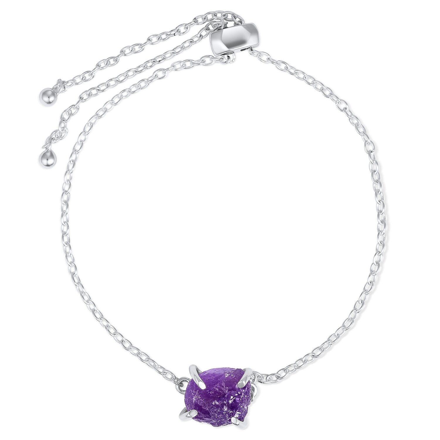Bratara din argint Silver Piece of Amethyst