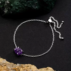 Bratara din argint Silver Piece of Amethyst