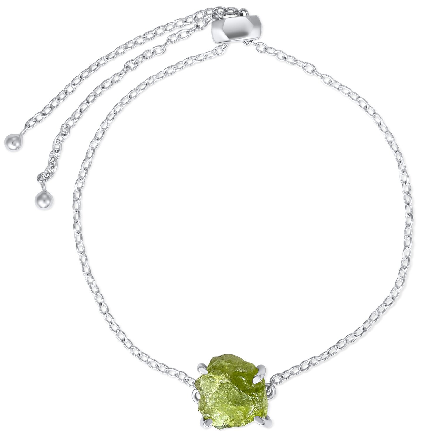 Bratara din argint Silver Piece of Peridot