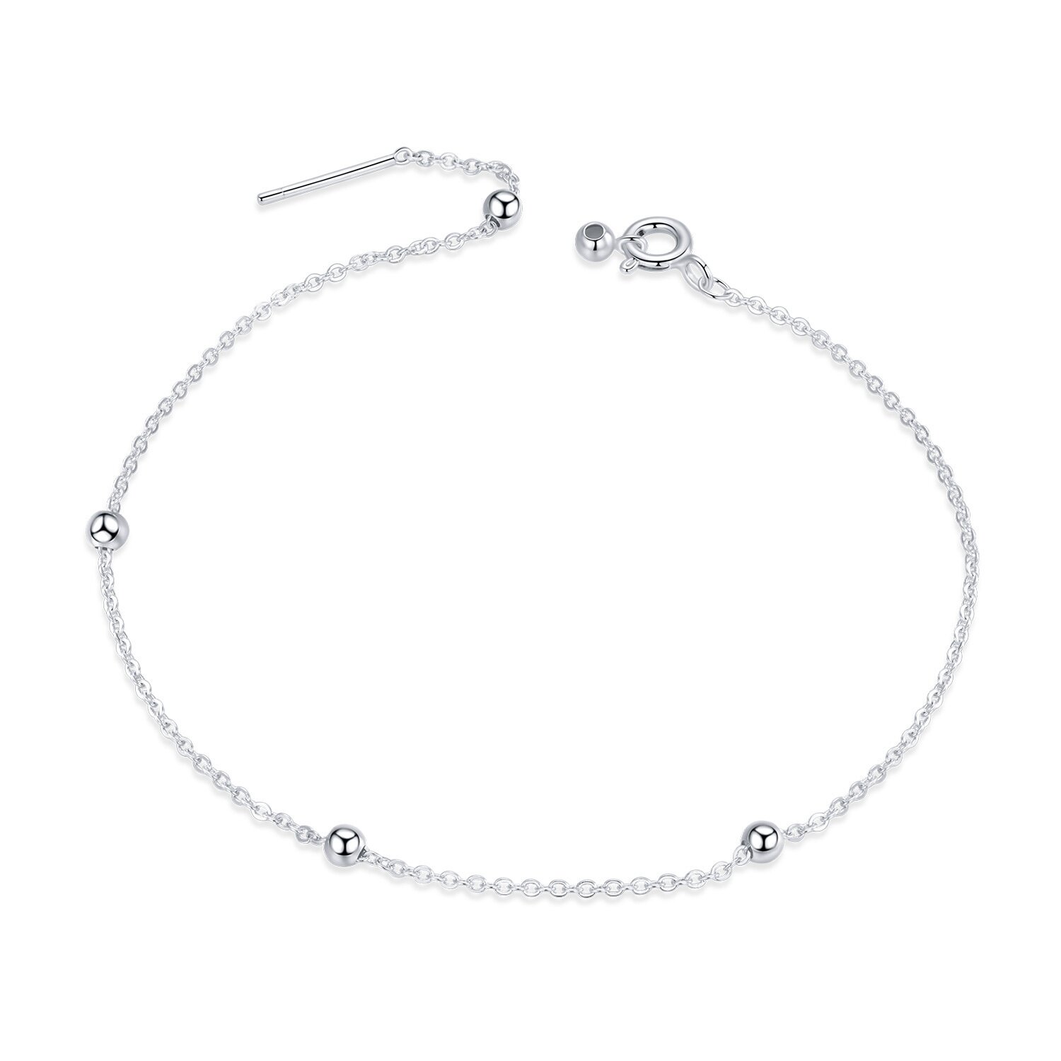 Bratara din argint Simple Beaded Bracelet image5