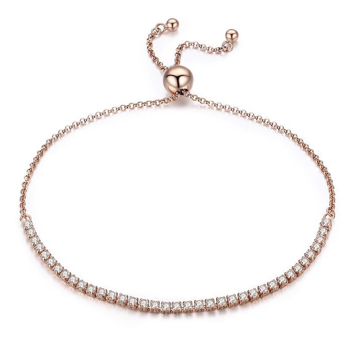 Bratara din argint sparkling tennis rose gold