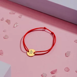 Bratara Love Banut Aur 10 mm personalizata cu text/simbol