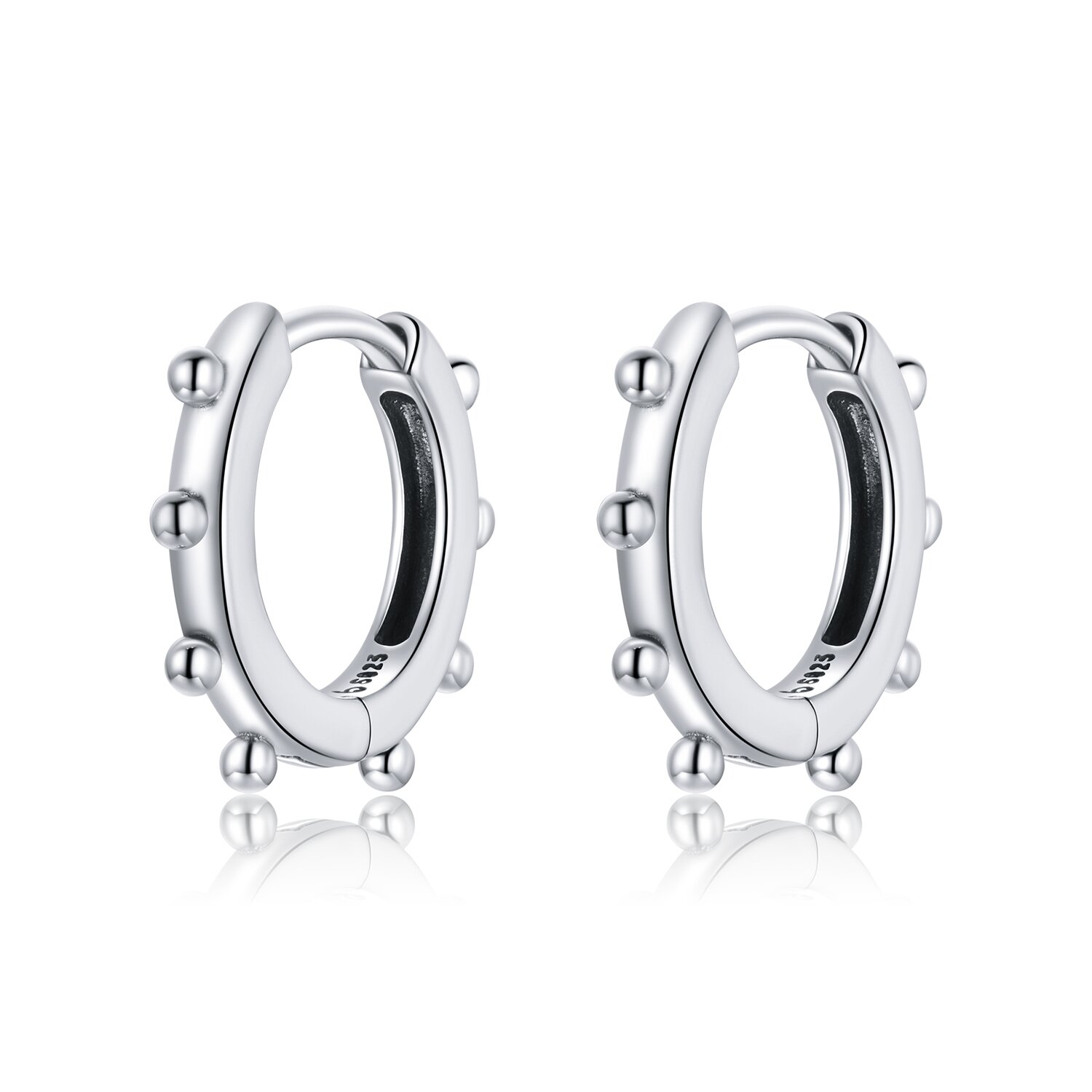 Cecei din argint simple round hoops
