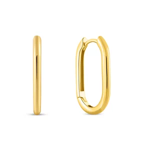 Cercei din argint Big Oval Shape