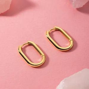 Cercei din argint Big Oval Shape