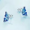 Cercei din argint Blue Butterfly Email picture - 4