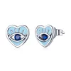 Cercei din argint Blue Eyed Hearts picture - 1