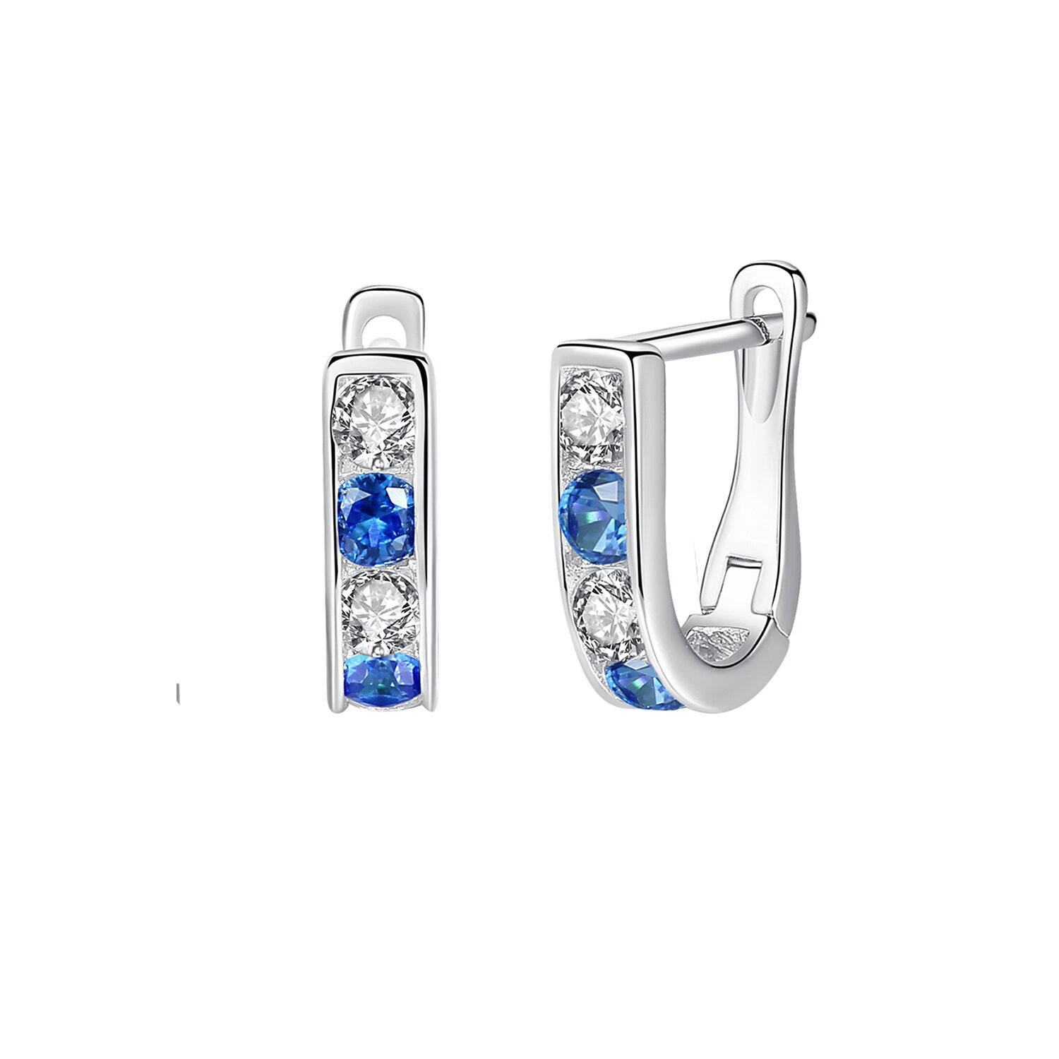 Cercei din argint cute blue crystal