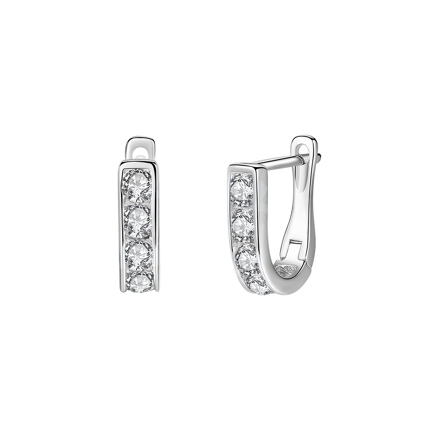 Cercei din argint cute clear crystal