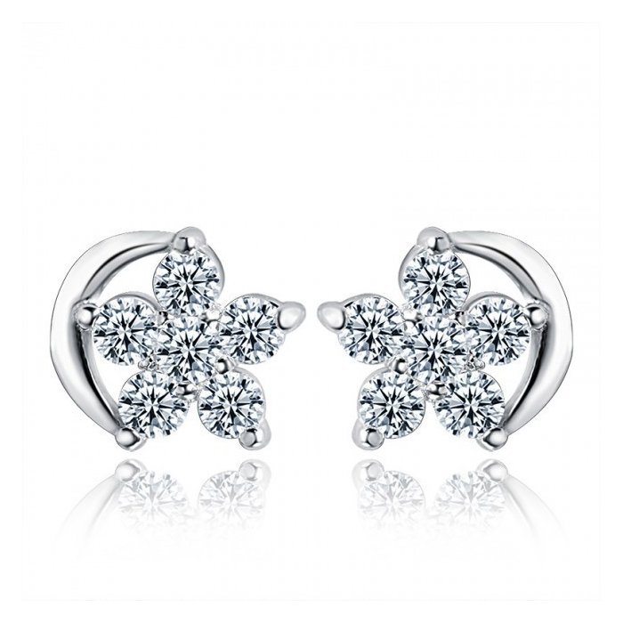 Cercei din argint diamond stars