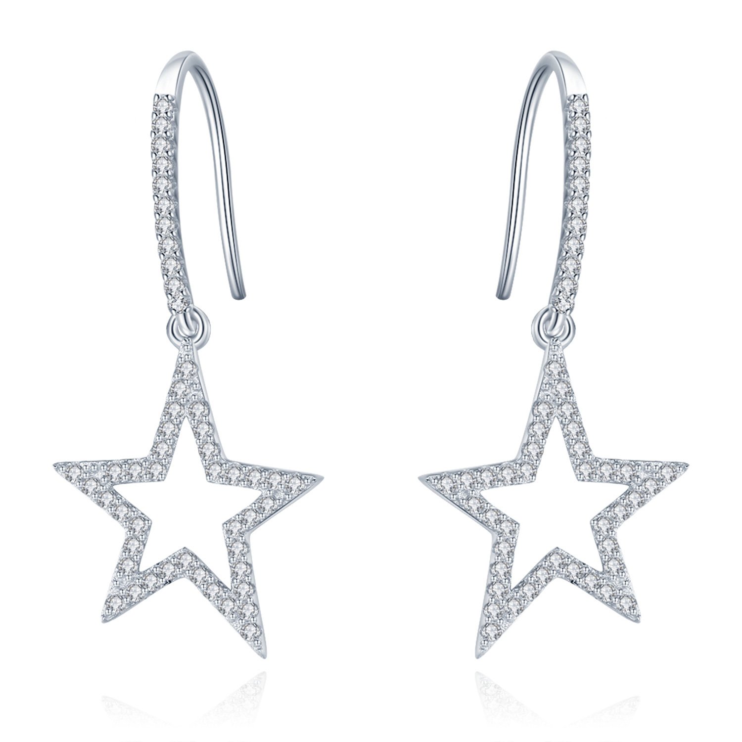 Cercei din argint fancy stars