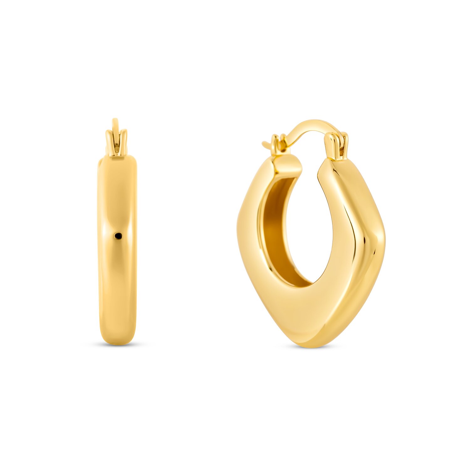 EdenBoutique Cercei din argint Golden Big Earrings