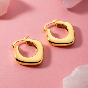 Cercei din argint Golden Big Earrings