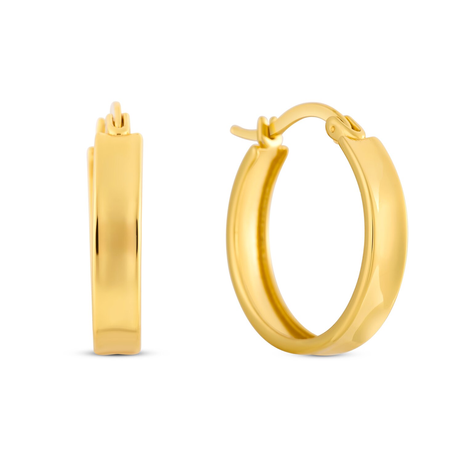 EdenBoutique Cercei din argint Golden Big Hoops