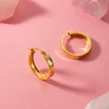 Cercei din argint Golden Big Hoops picture - 2