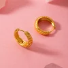 Cercei din argint Golden Croissant Hoops picture - 2