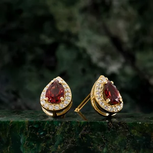 Cercei din argint Golden Drop Garner