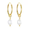 Cercei din argint Golden Drop Pearls picture - 1