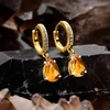 Cercei din argint Golden Elegant Cirine Drop picture - 2