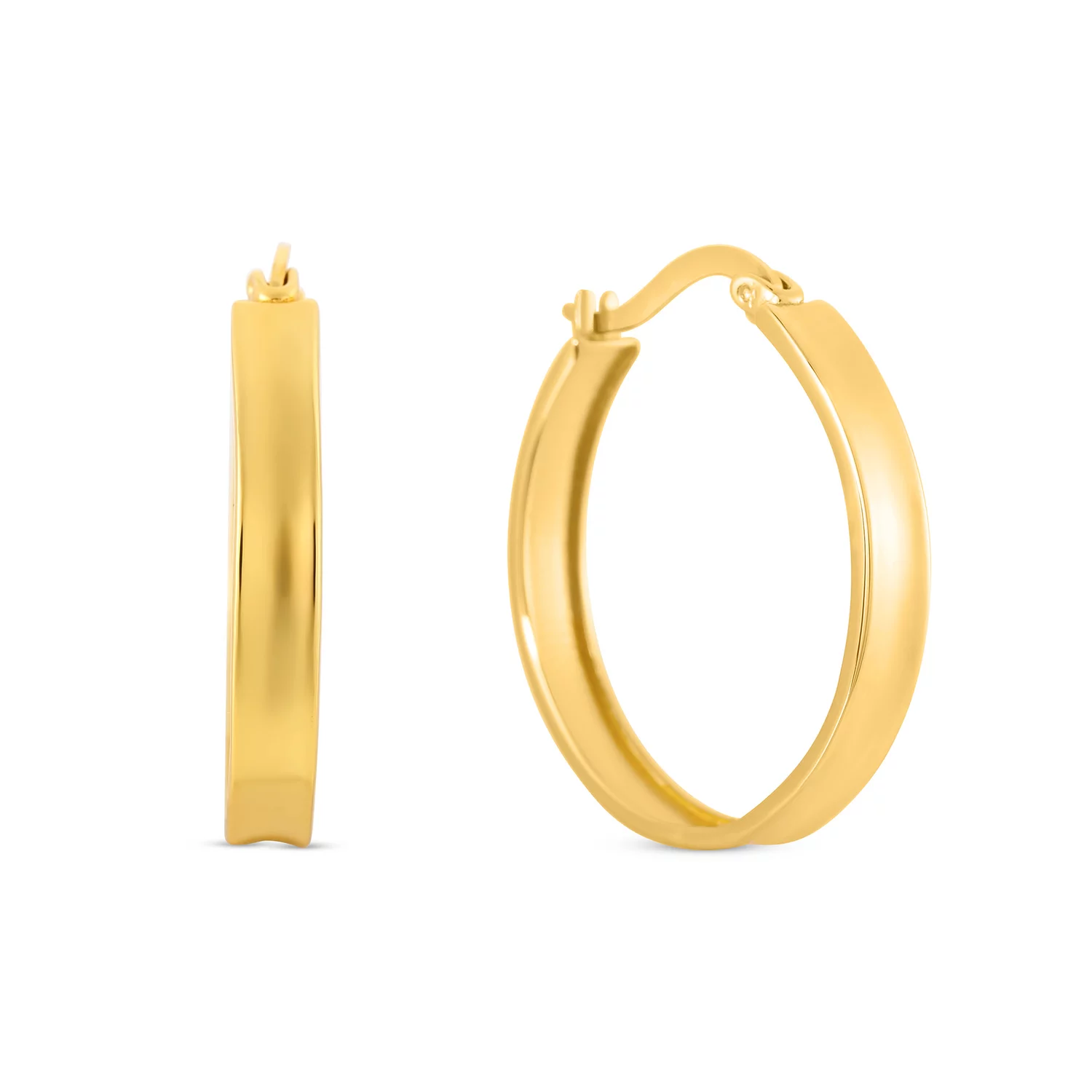 Cercei din argint Golden Light Hoops