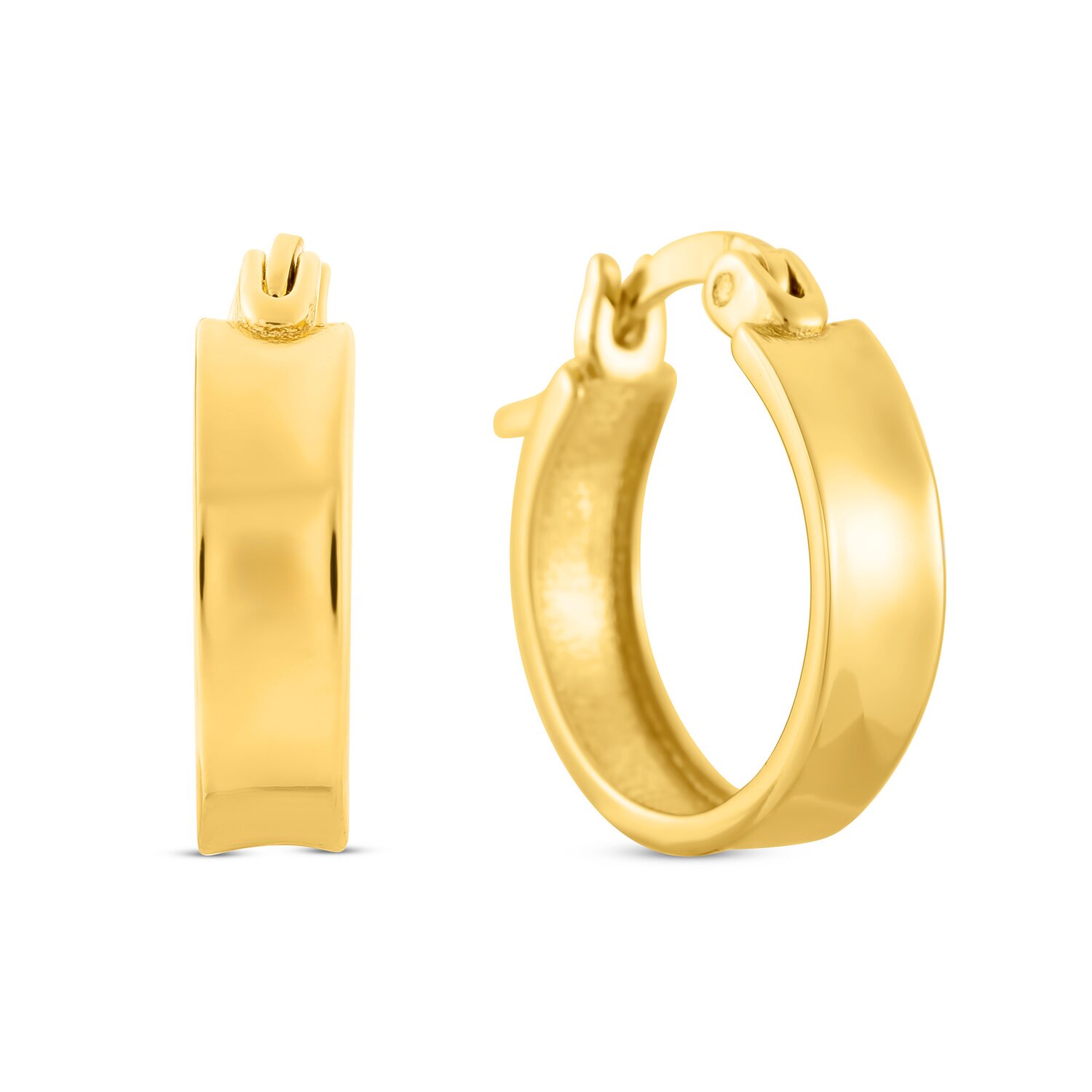 EdenBoutique Cercei din argint Golden Little Hoops