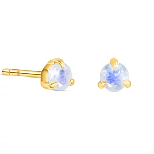 Cercei din argint Golden Moonstone Stud