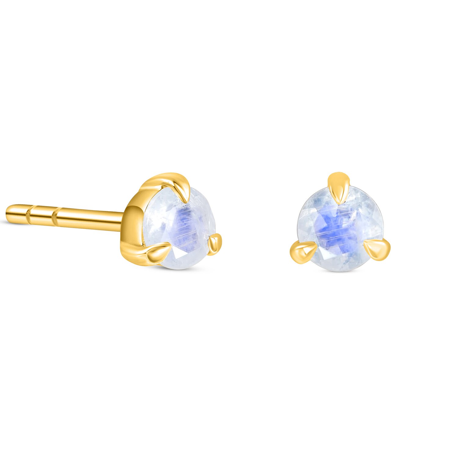 Cercei din argint Golden Moonstone Stud