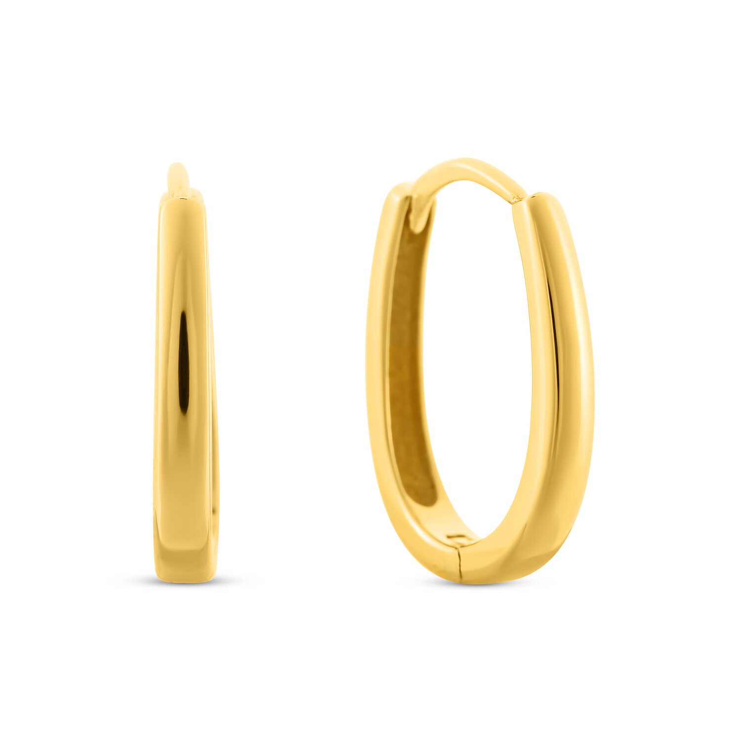 EdenBoutique Cercei din argint Golden Oval Shape
