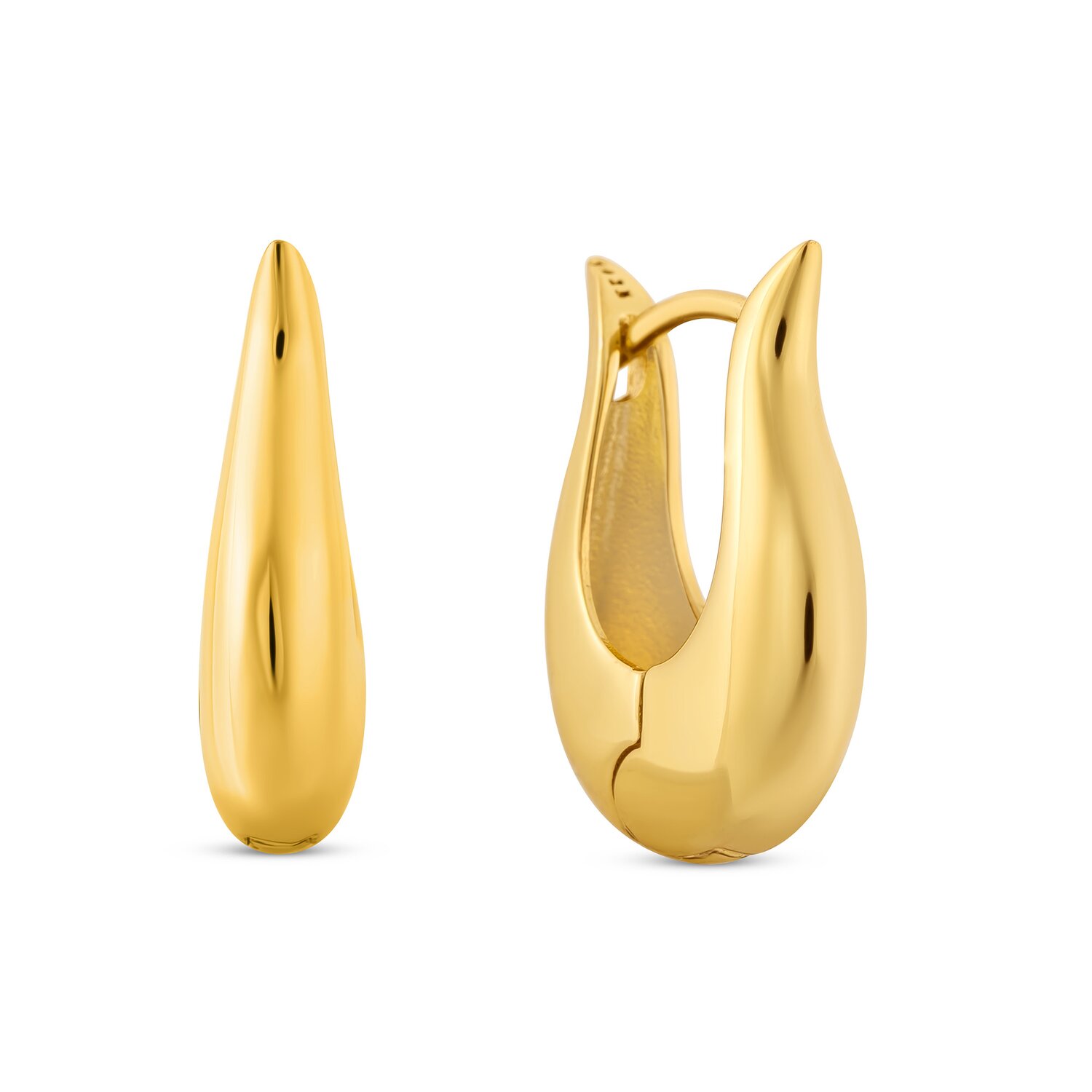 EdenBoutique Cercei din argint Golden Shape
