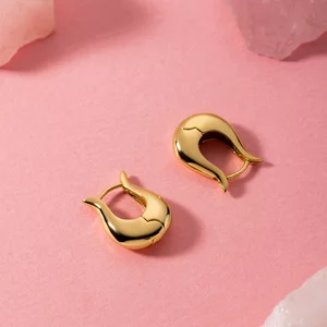 Cercei din argint Golden Shape