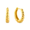 Cercei din argint Golden Small Swirl picture - 1