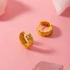 Cercei din argint Golden Swirl Hoops picture - 2