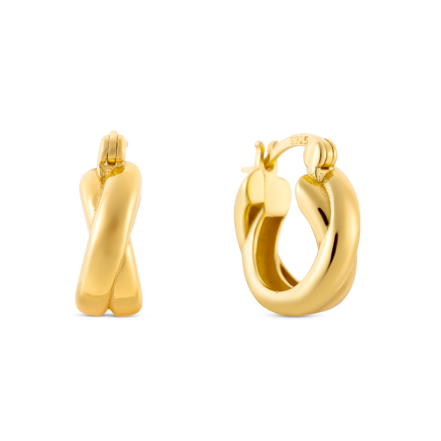 EdenBoutique Cercei din argint Golden Tango