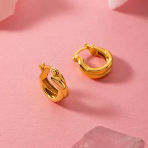 Cercei din argint Golden Tango