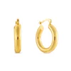 Cercei din argint Golden Thick Hoops picture - 1