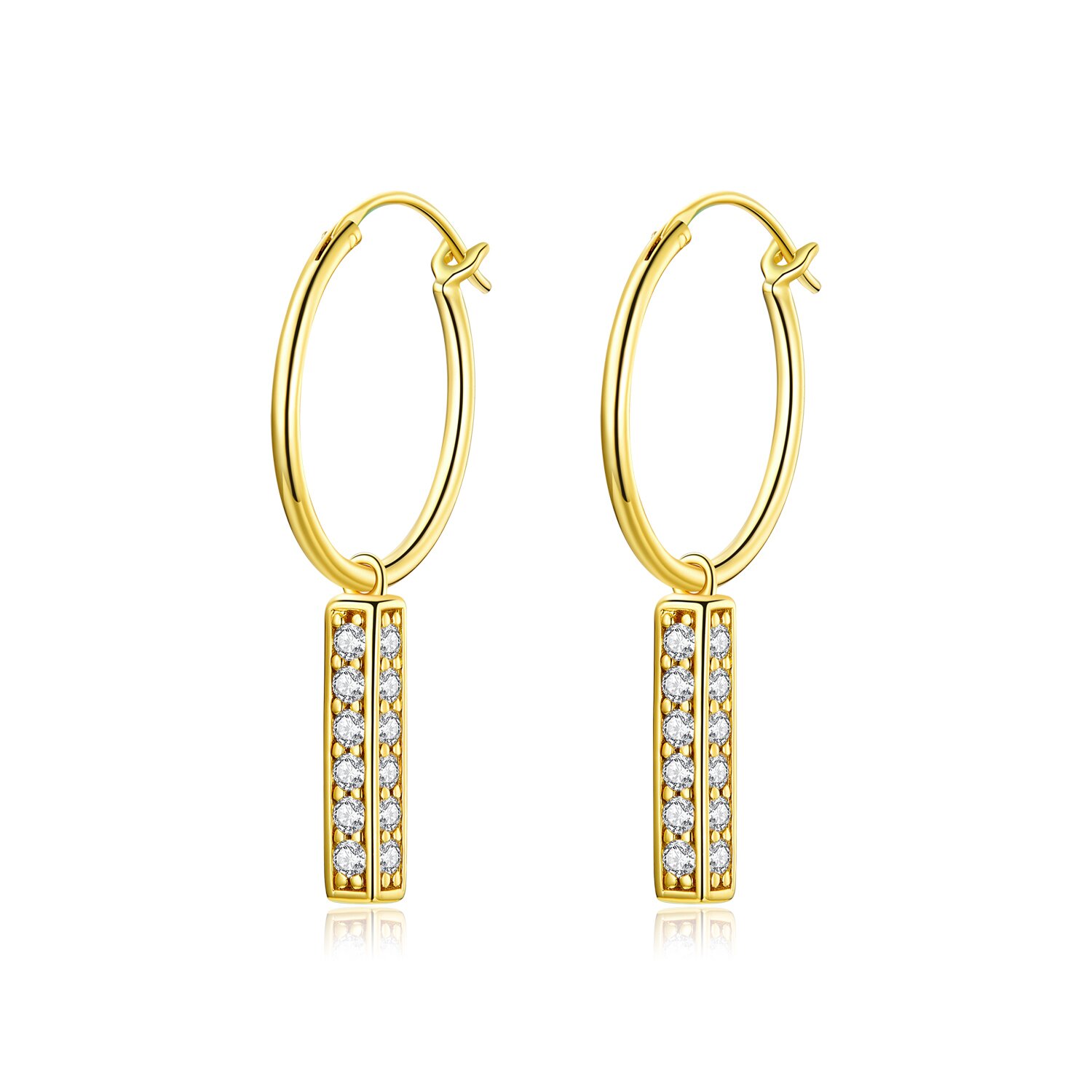 Cercei din argint golden treasure