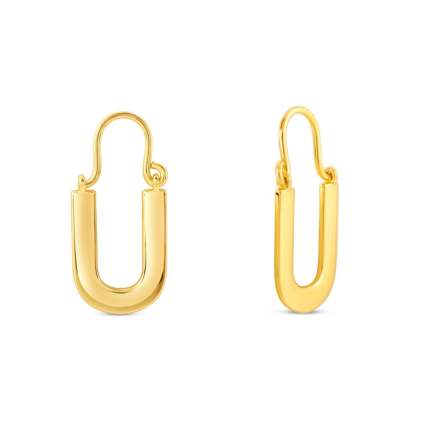 EdenBoutique Cercei din argint Golden U Shape