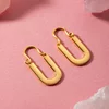Cercei din argint Golden U Shape picture - 2
