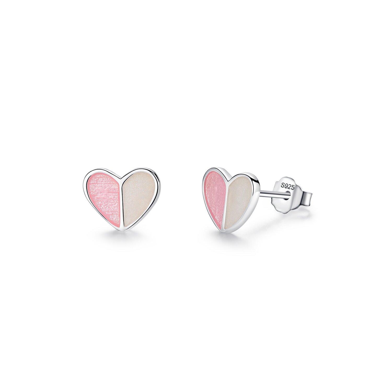 Cercei din argint heart duet